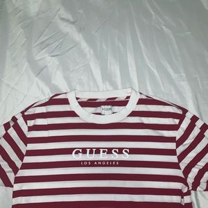 GUESS red striped tee